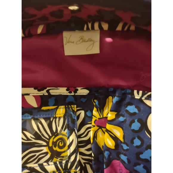 Vera Bradley African Violet Campus Quilted Backpack Floral Leopard Retired main image 4